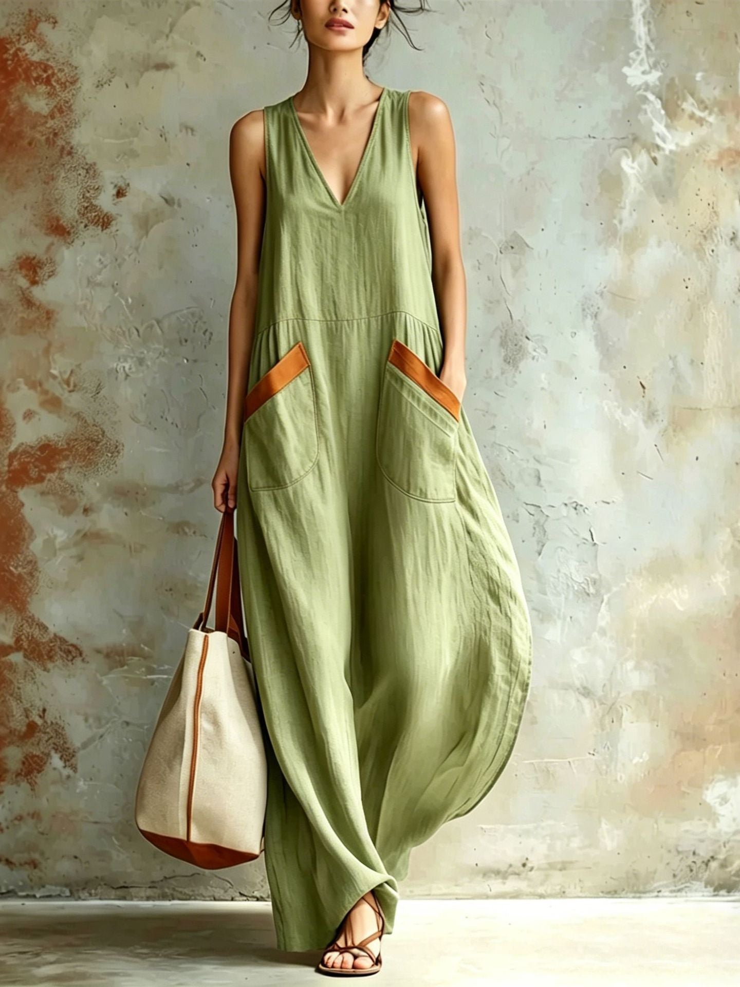 Solid Color Versatile Jumpsuit
