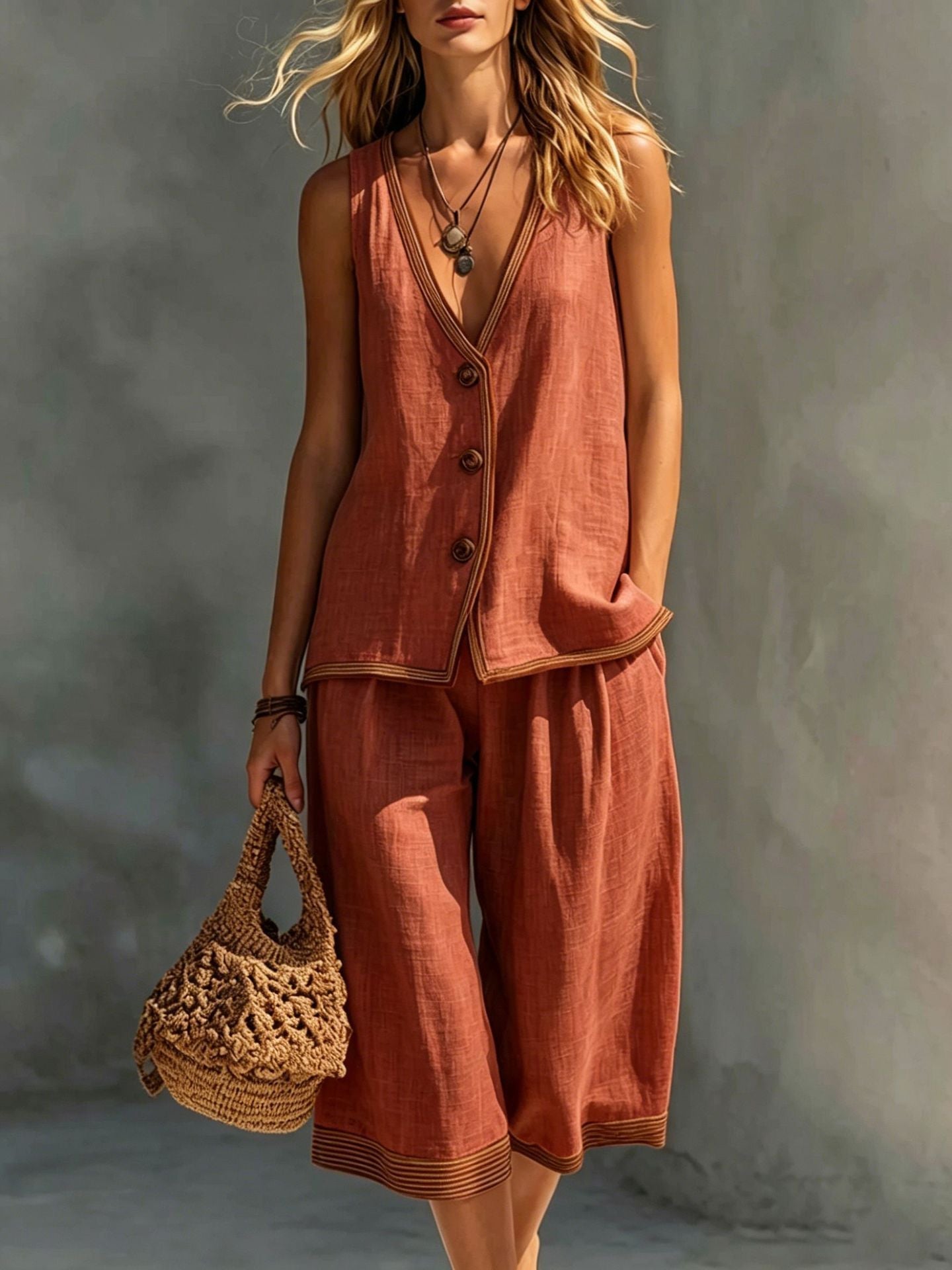 Solid Color Color-blocked Patchwork Versatile Dress