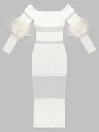 AIJA Midi Dress in White