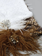 LENORE Sequins & Feathers Mini Dress