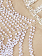 GALIA Sequins & Pearls Mini Dress