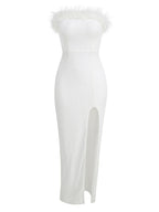 ENIGMA Sequin Maxi Dress in White