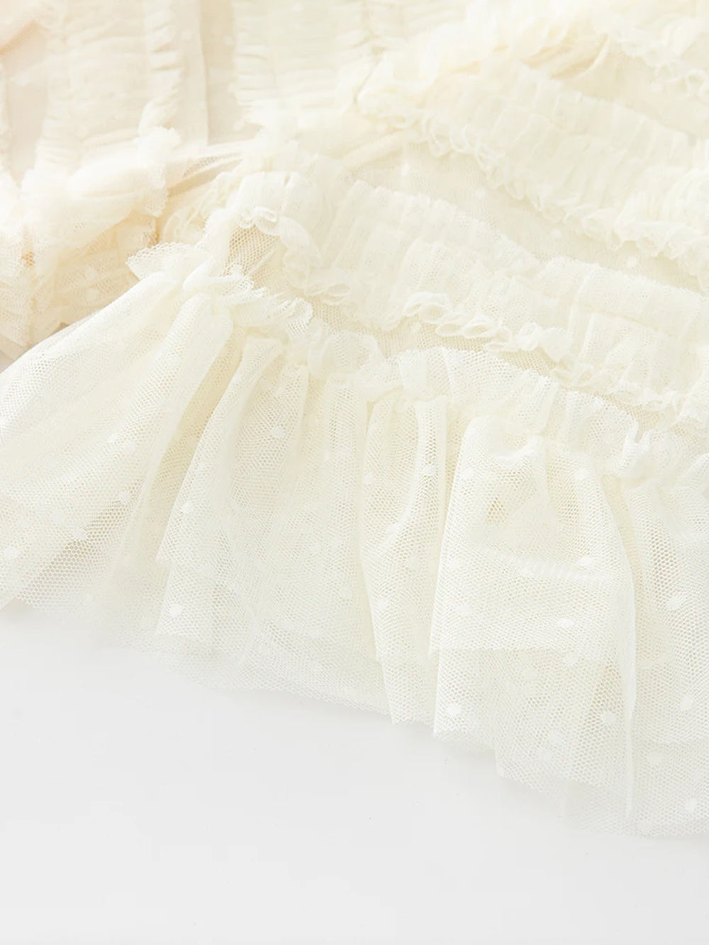 LANTE Ruffle Dress in Ivory