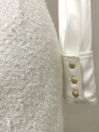 TEMMA Tweed Mini Dress in White