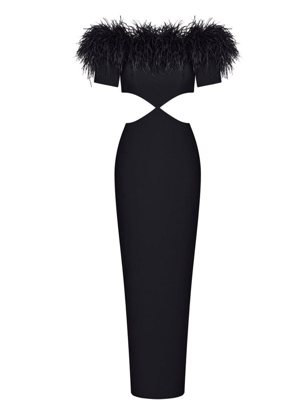 UDA Maxi Dress w Feathers