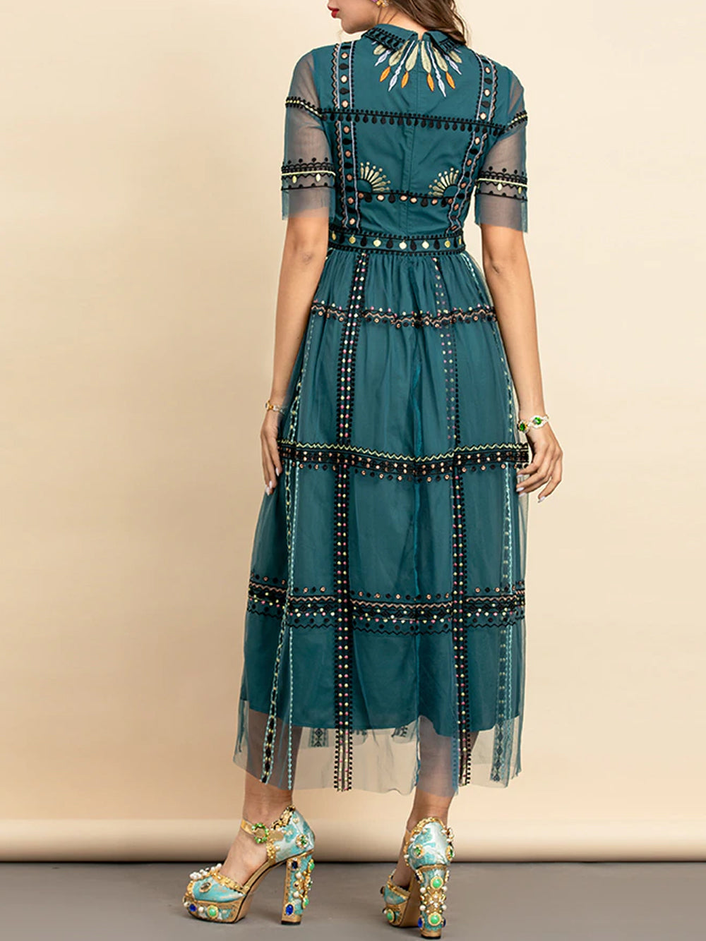 LEITA Lace Midi Dress