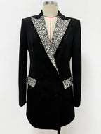 AMANZE Crystal Embellished Blazer Mini Dress