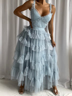 NILA Tulle Maxi Dress in Columbia
