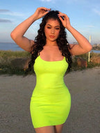 Scoop Neck Sleeveless Bodycon Mini Dress