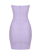 Zander Strapless Cutout Bandage Dress In Lilac