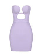 Zander Strapless Cutout Bandage Dress In Lilac
