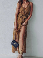 Lorena Boutique Long Summer Dress with a Floral Pattern Designer Edit