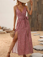 Lorena Boutique Long Summer Dress with a Floral Pattern Designer Edit