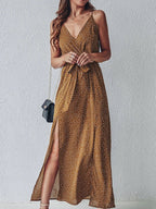 Lorena Boutique Long Summer Dress with a Floral Pattern Designer Edit