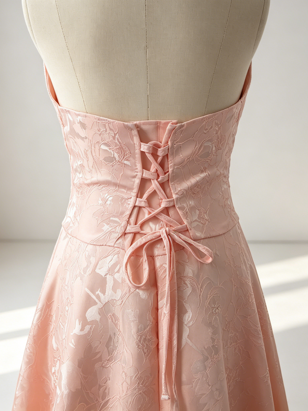 Soft Pink Floral Midi Dress Halter Summer A-line Vintage Dress For Women 2026