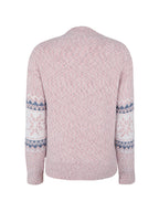 Snowflake Jacquard Mock Neck Sweater