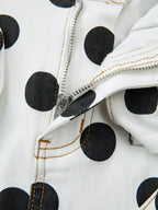 Polka Dot High-Waisted Jeans