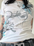 Graphic Print Oversized Short Sleeve Tee
