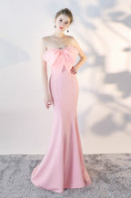 Bow Strapless Mermaid Maxi Dress