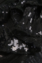 Sequin Paneled Tiered Bodycon Mini Skirt