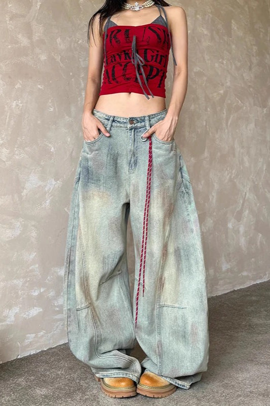 Light Blue Y2K Baggy Jeans
