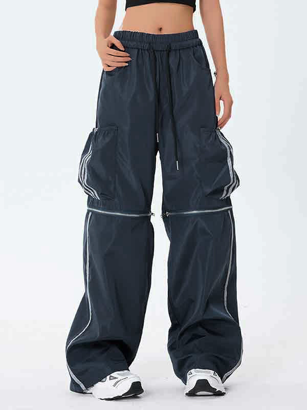 Pocket Knee Zip Up Design Cargo Pants