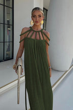 Sexy Halter Off Shoulder Tie Loose Boho Dress