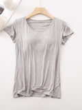 Modal Built-In Padding Short Sleeve