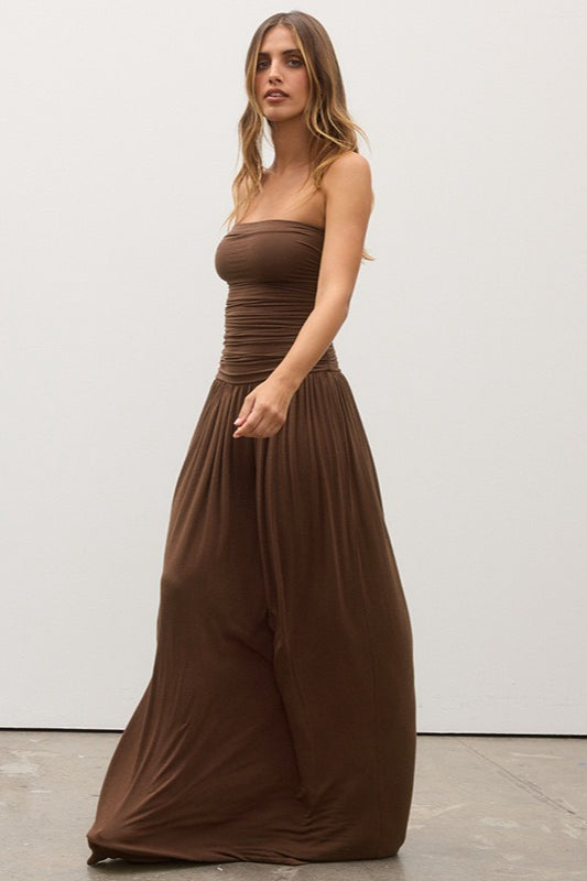Strapless Off Shoulder Maxi Dress