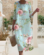 Ariadna Timeless Floral Dress Elevated Occasion Wear