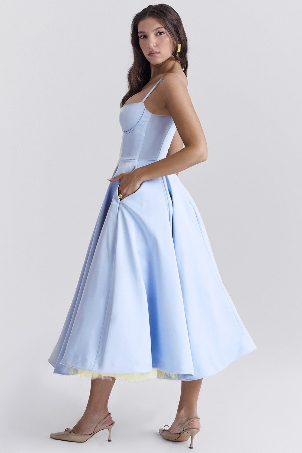 Double-Layer Sheer Party Dress