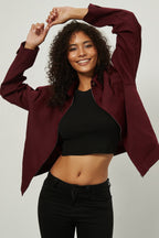 Zip Up Collared Casual Jacket