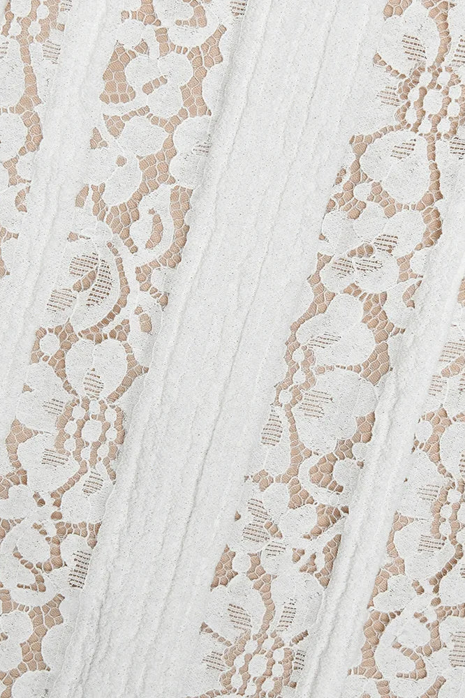 White Off Shoulder Lace Bodycon Dress