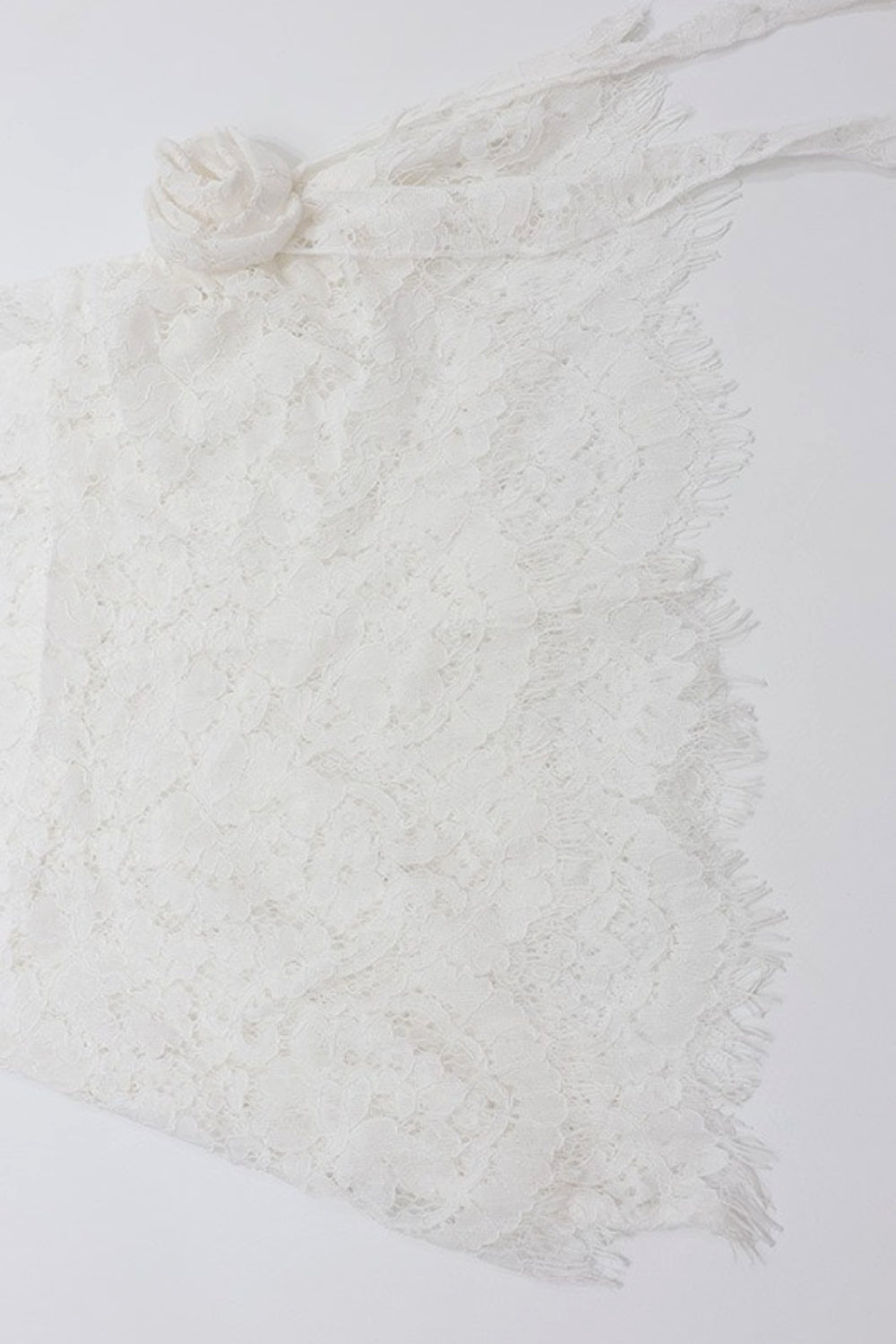 White Mock Neck Padded Shoulder Floral Lace Ruched Bodycon Mini Dress