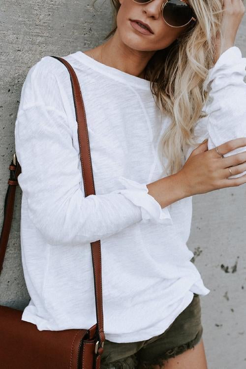 Long Sleeve Plain T-shirt