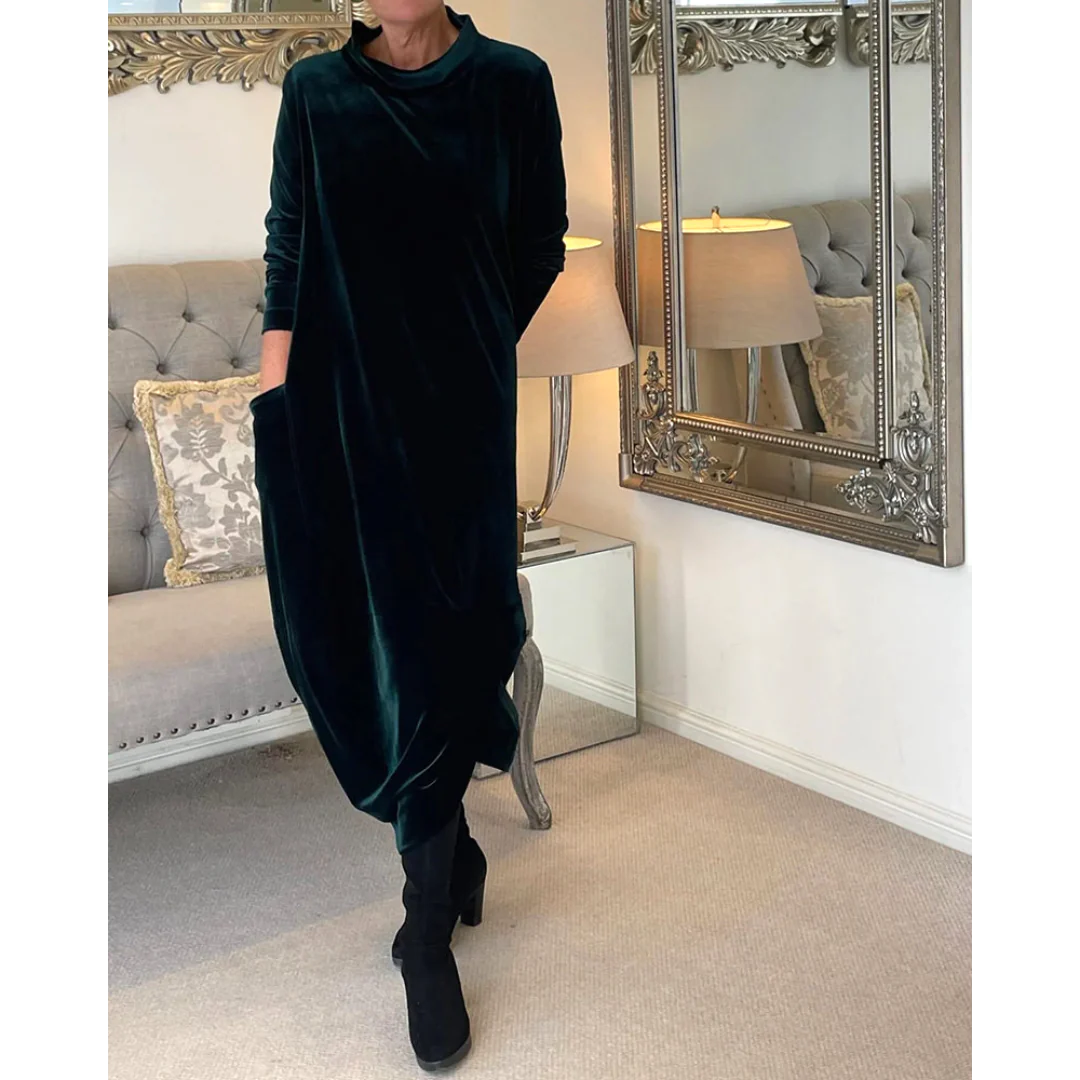 Galatea Chic Dress with Pockets Evening Wear Edit