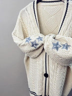 Bat Knitted Sweater Single Breasted Cardigan