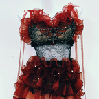 Ruffle beaded lace cami mini dress  | Festival Outfits Women