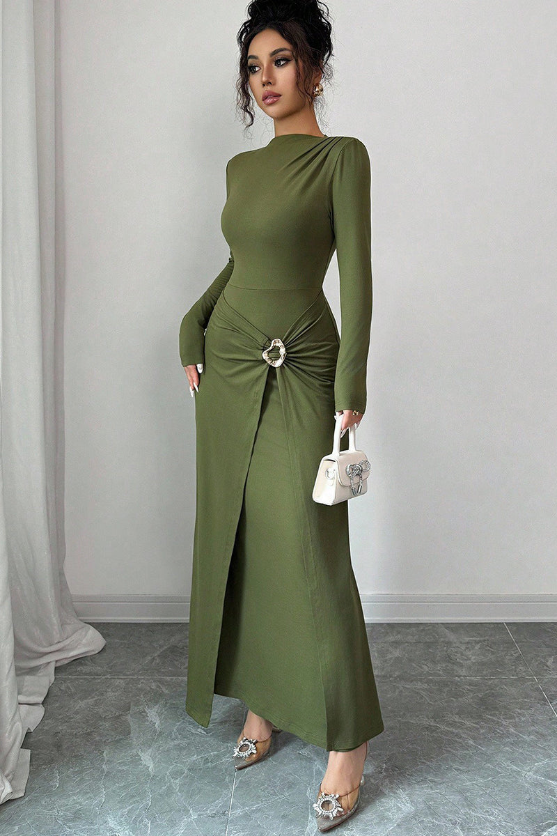 Green Stretch Knit Sleeveless Bodycon Dress