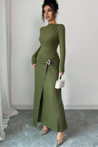 Green Stretch Knit Sleeveless Bodycon Dress