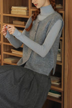 Relaxed Fit Crewneck Knit Top