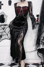 Split Lace Sleeve Gothic Dress