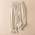 Summer thin lantern cropped pants