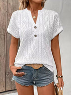 Diamond Pattern Short Sleeve Top