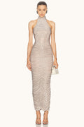 Luxury Rhinestone Sparkle Backless In-Stock Party Dress