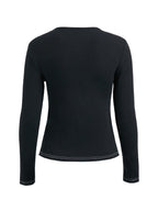 Gothic Print V Neck Long Sleeve Tee