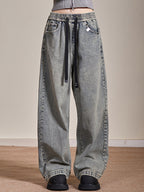American retro straight Boyfriend Jeans