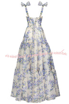 Fairytale Itself Organza Floral Print Tie Strap Maxi Dress