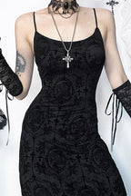 Cross Strap Bodycon Gothic Dress