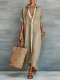 | Linen Maxi Dress